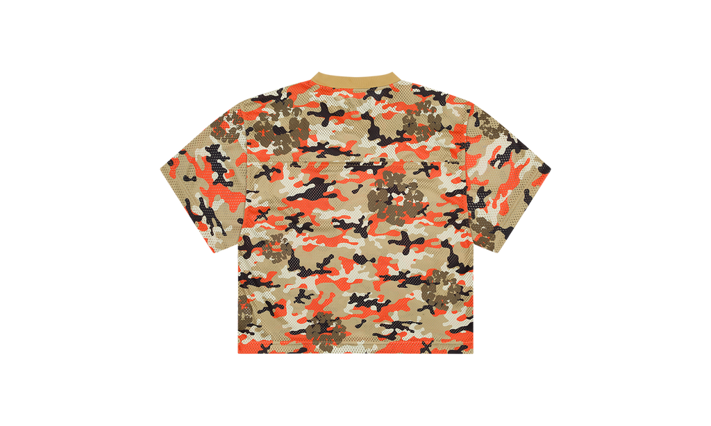 Camo Cotton Wreath Mesh Football Top "Brown" DT173