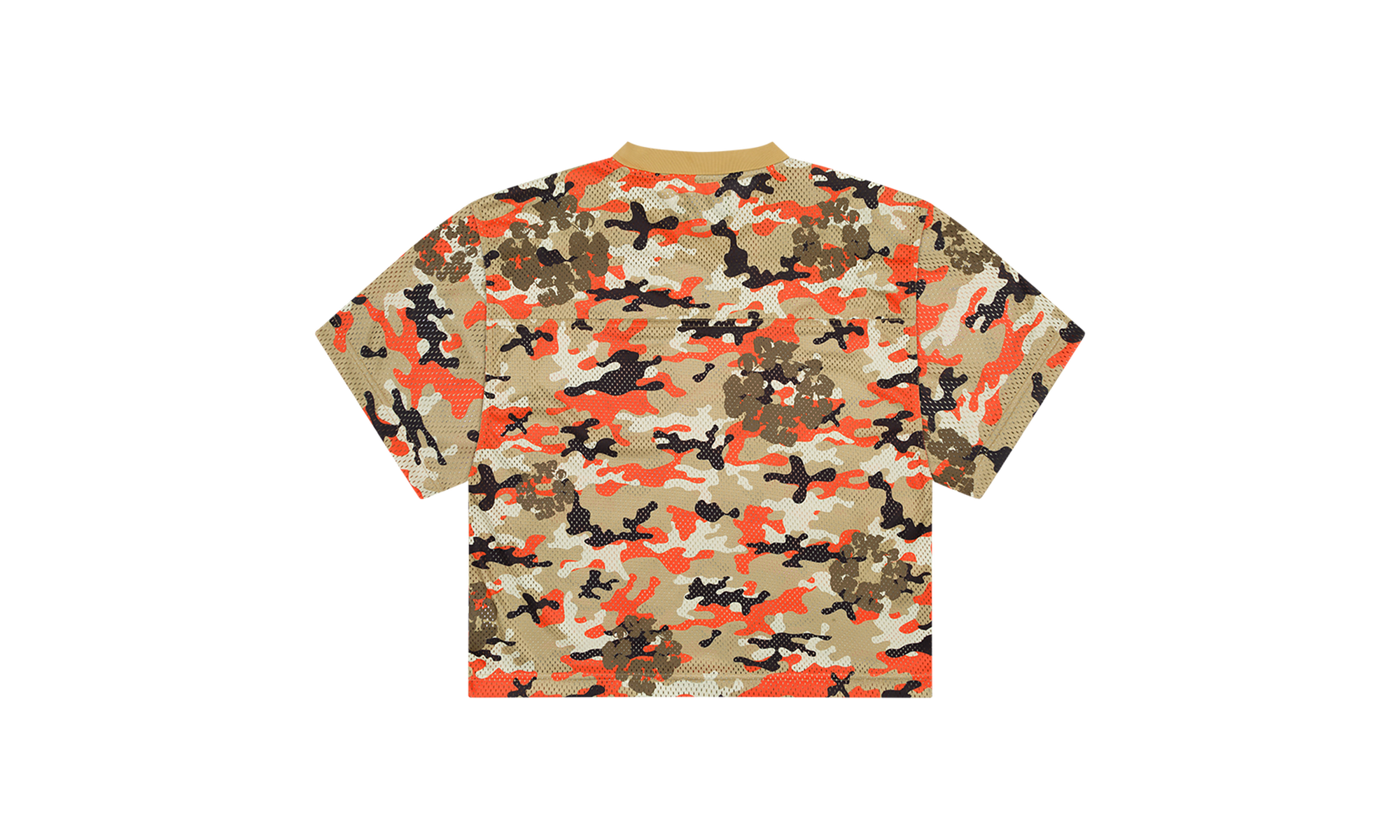 Camo Cotton Wreath Mesh Football Top "Brown" DT173