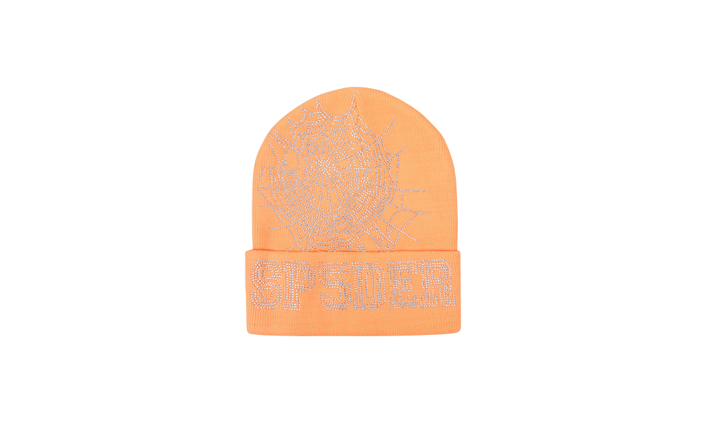 Rhinestone Web Beanie "Orange" SP5der128
