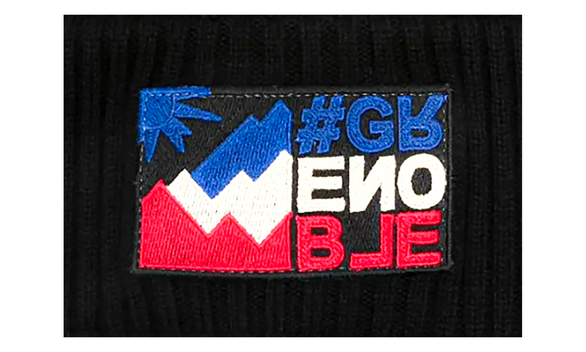 Grenoble Berretto Tricot Grenoble Logo-Patch Virgin-Wool Beanie "Black" MON08
