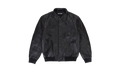 SP5DER DEBOSSED BLACK LEATHER JACKET "Black" SP5_BLKWLTHR