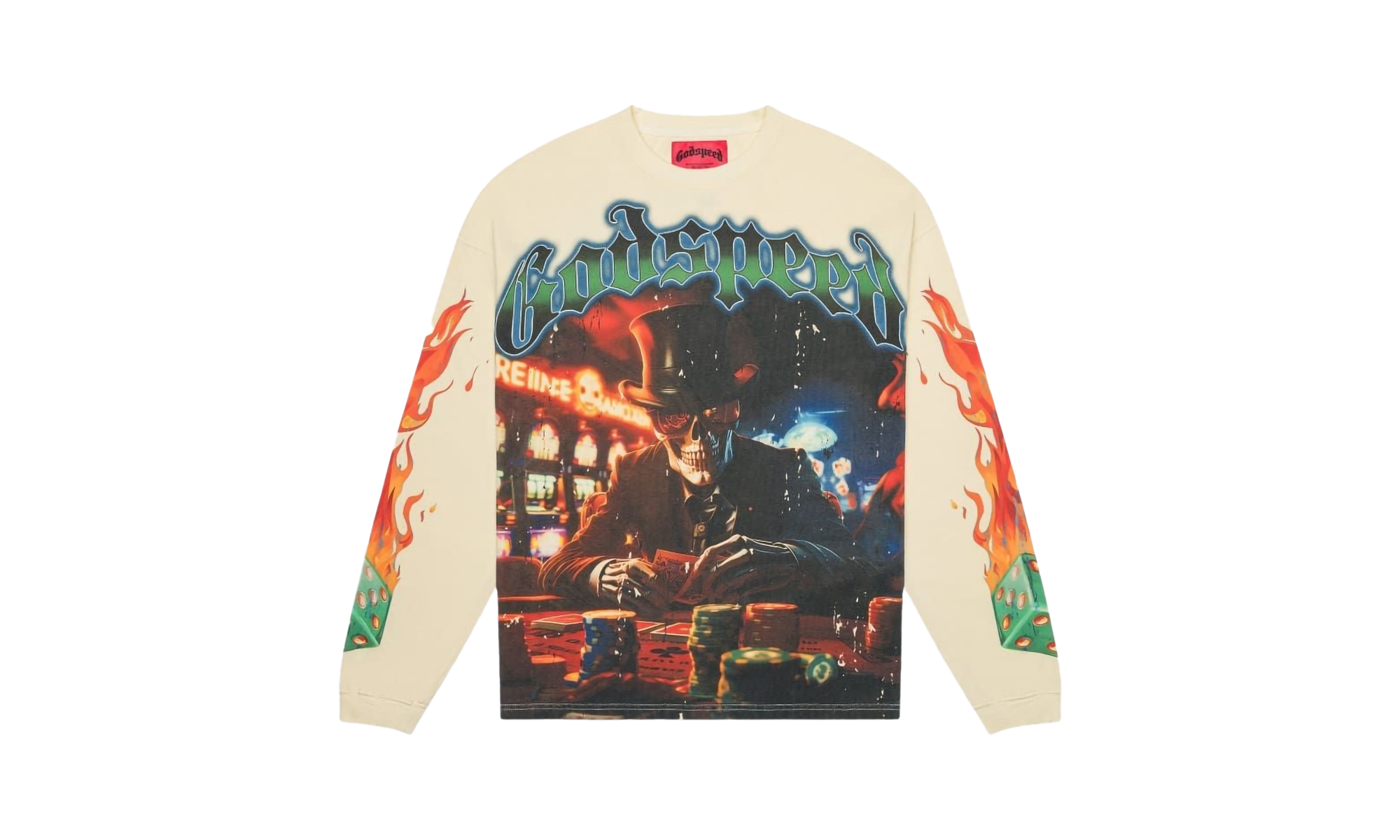 Life's A Gamble LS T-Shirt "White" T0YOPALA