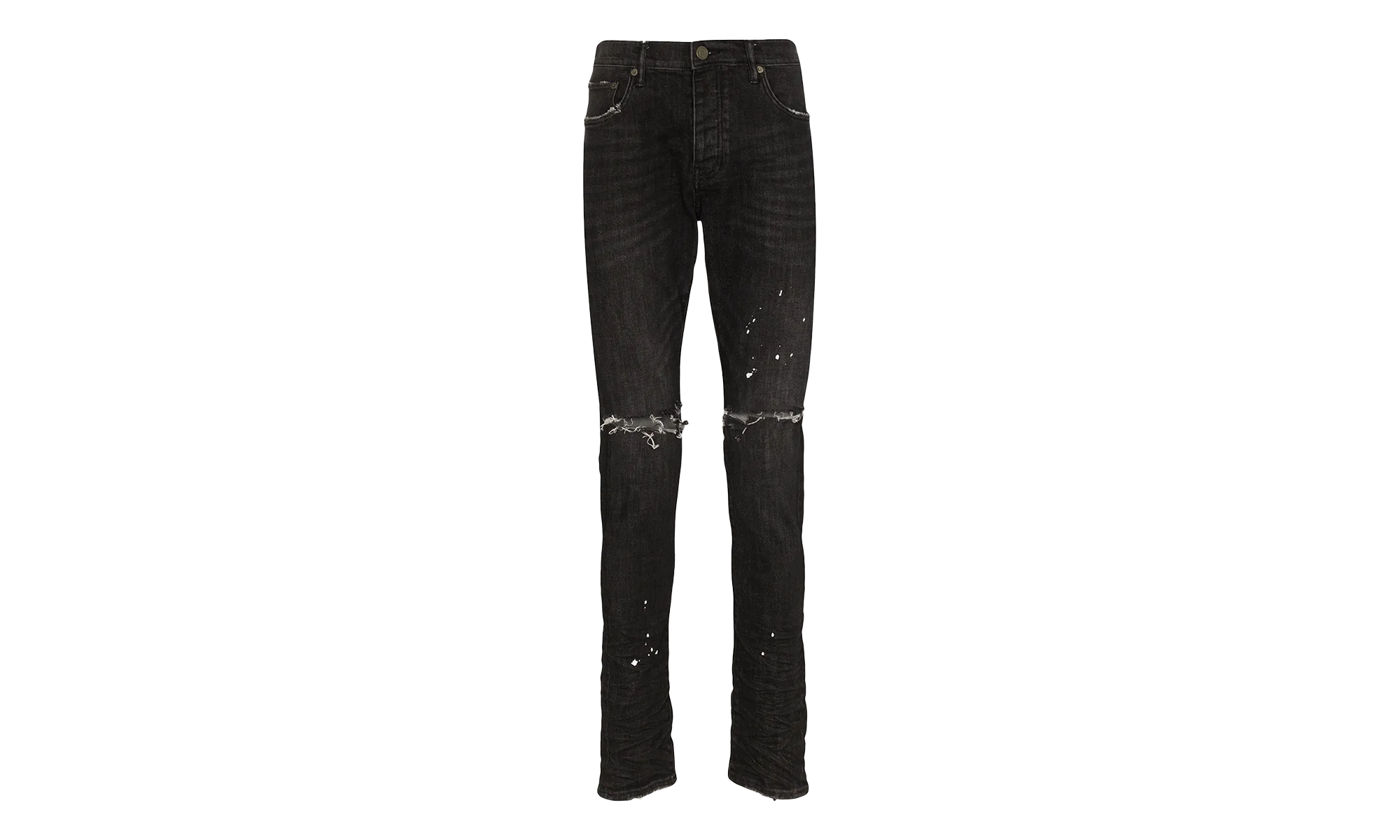 Low Rise With Slim Leg Jean "BLACK OVERSPRAY" P001 BOS