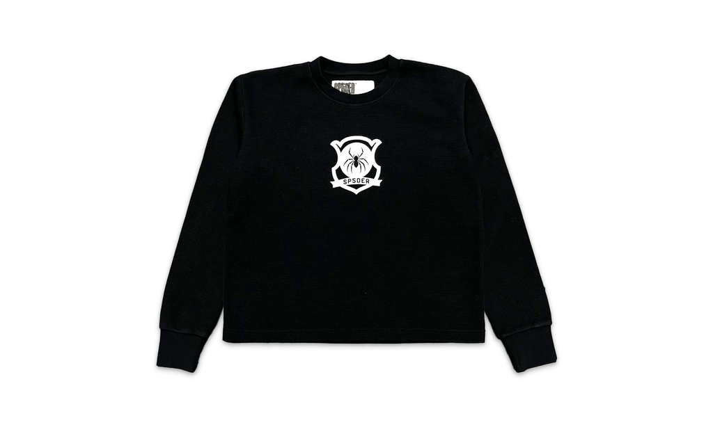 Waffle Knit Top "Black" SP5der261