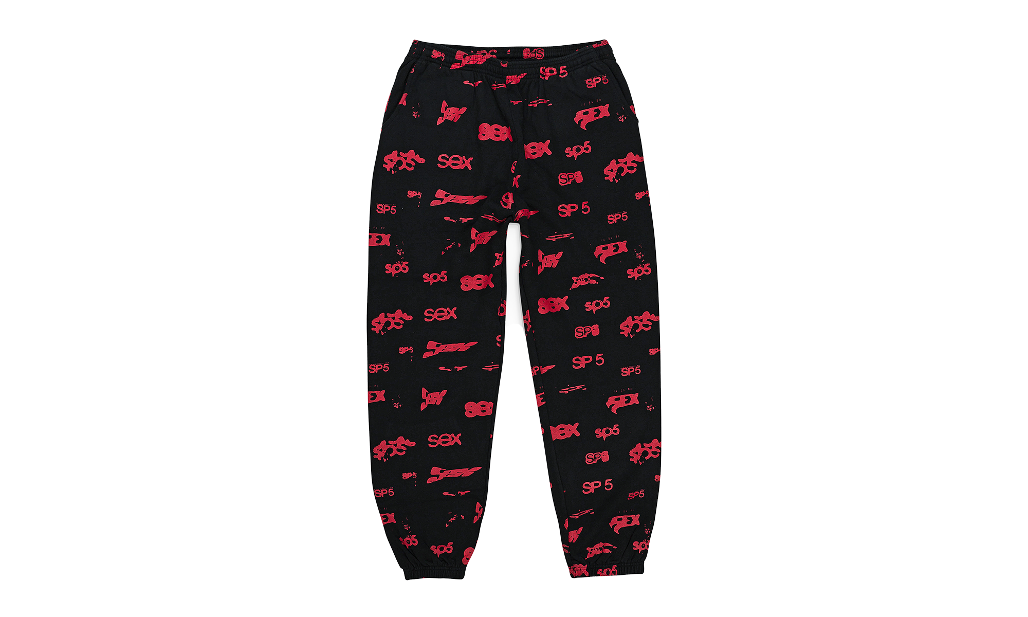 ALL OVER PRINT JOGGER & SWEATPANTS "Black, Red" P24FW24BLK