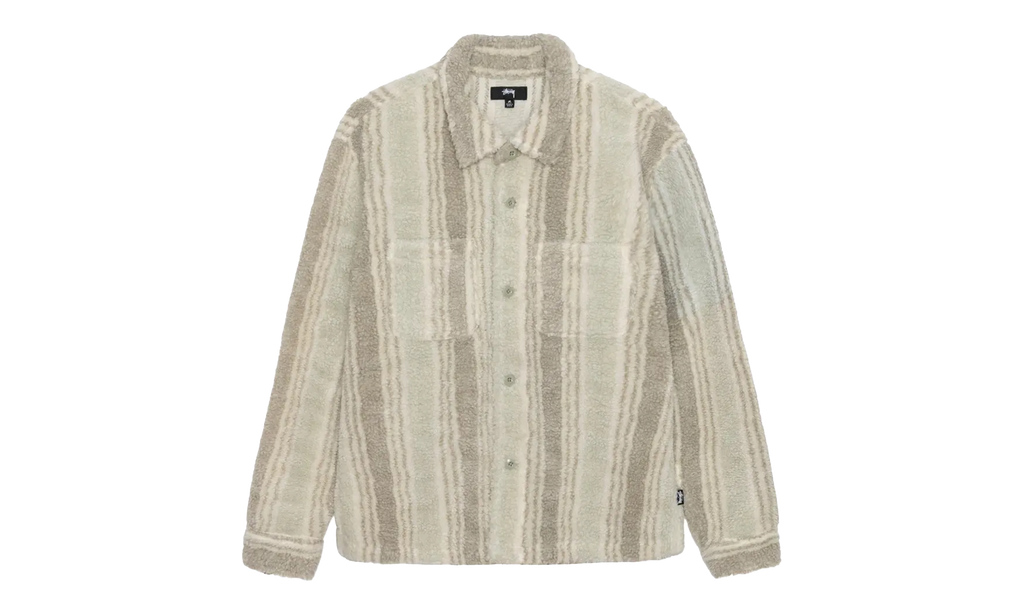 Stripe Sherpa Shirt "Natural" STUS73