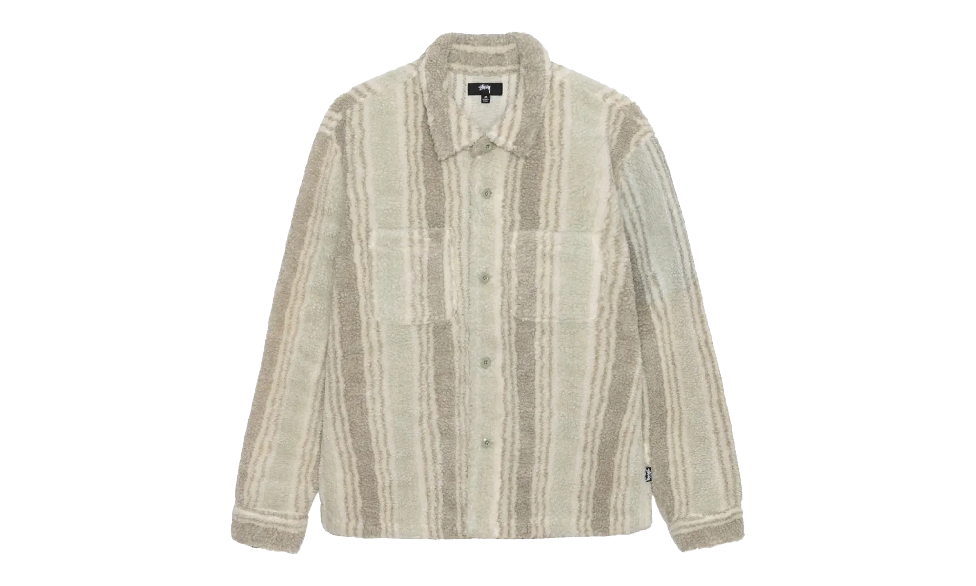 Stripe Sherpa Shirt "Natural" STUS73