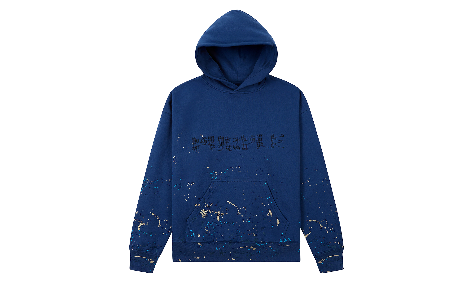 Sequin Splatter Paint Hoodie "Blue" P401 MFNZ425