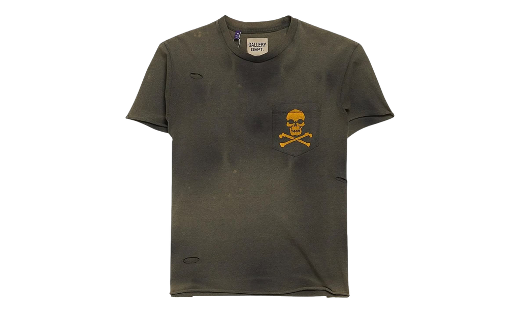 Distressed Bones T-Shirt "Faded Black" CR0P4J2N