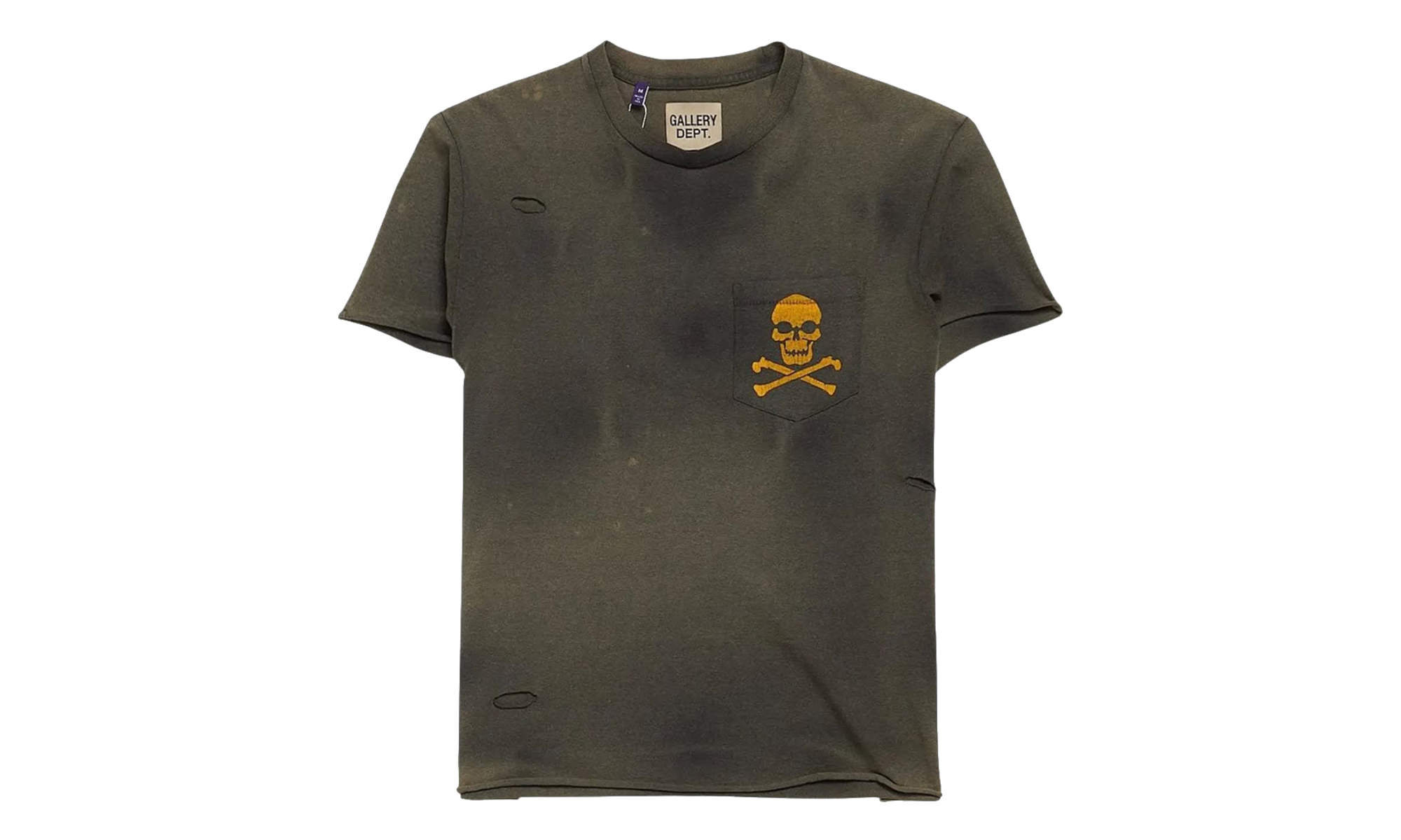 Distressed Bones T-Shirt "Faded Black" CR0P4J2N