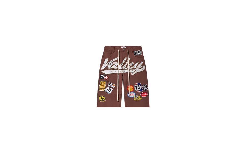 DIV Jeweled Patch Valley Denim Carpenter Pants "Brown" 8O9YM2JL