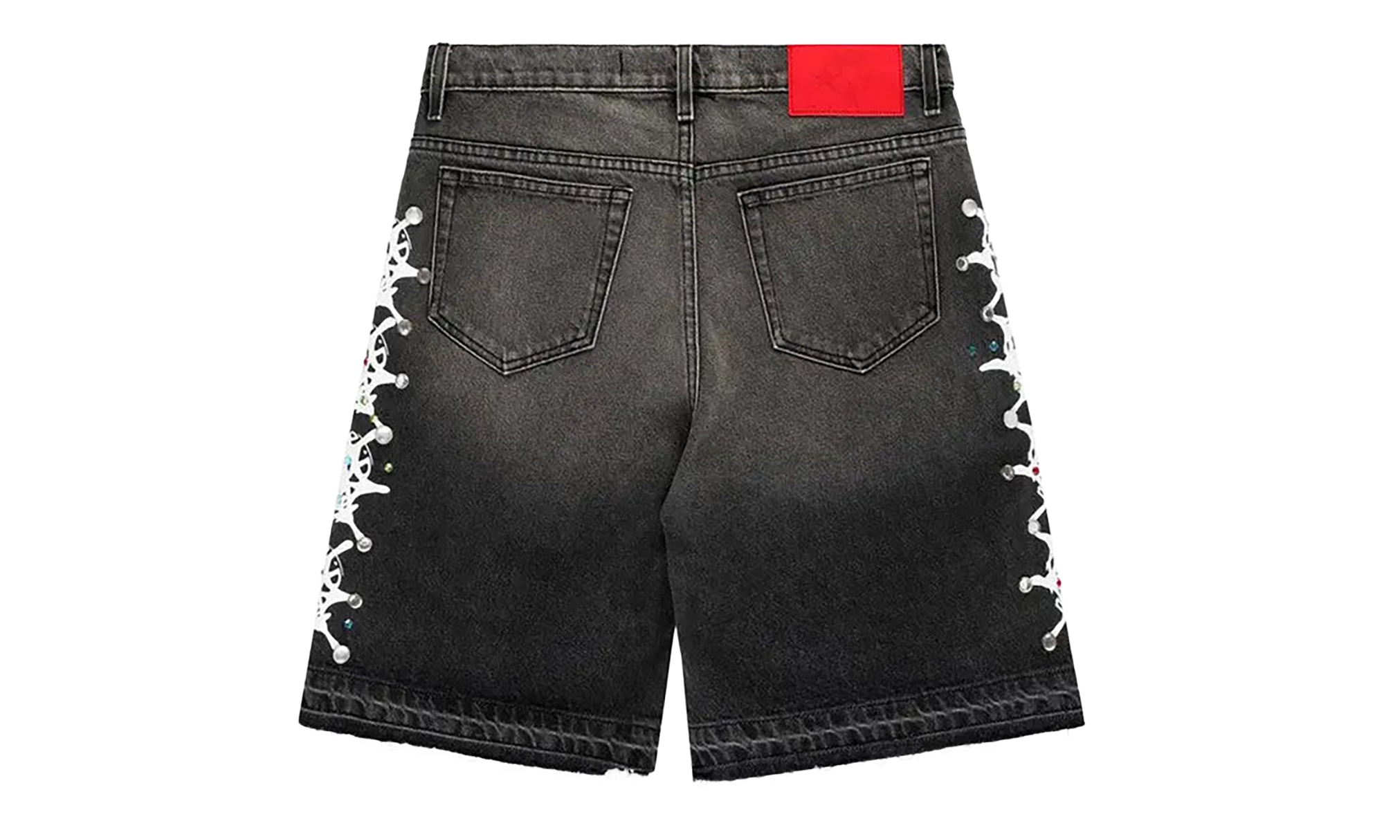 WEB STONE DENIM SHORTS "Black Wash" SP5der96