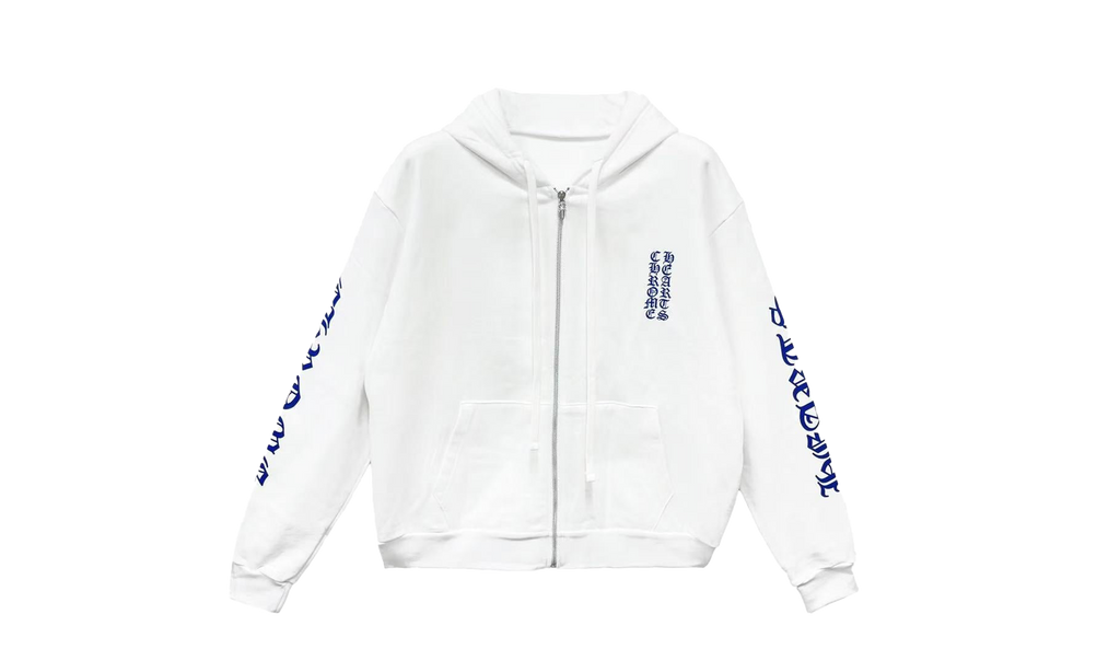 Vertical Logo Hoodie "White/Blue" CHRM0505