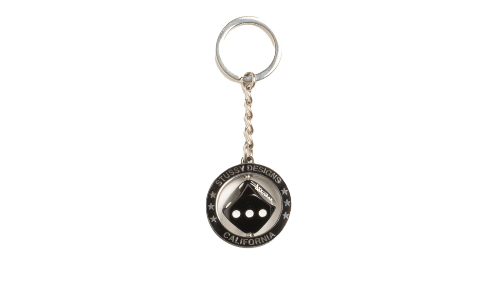 SPINNING DICE KEYCHAIN "Silver" STUS331