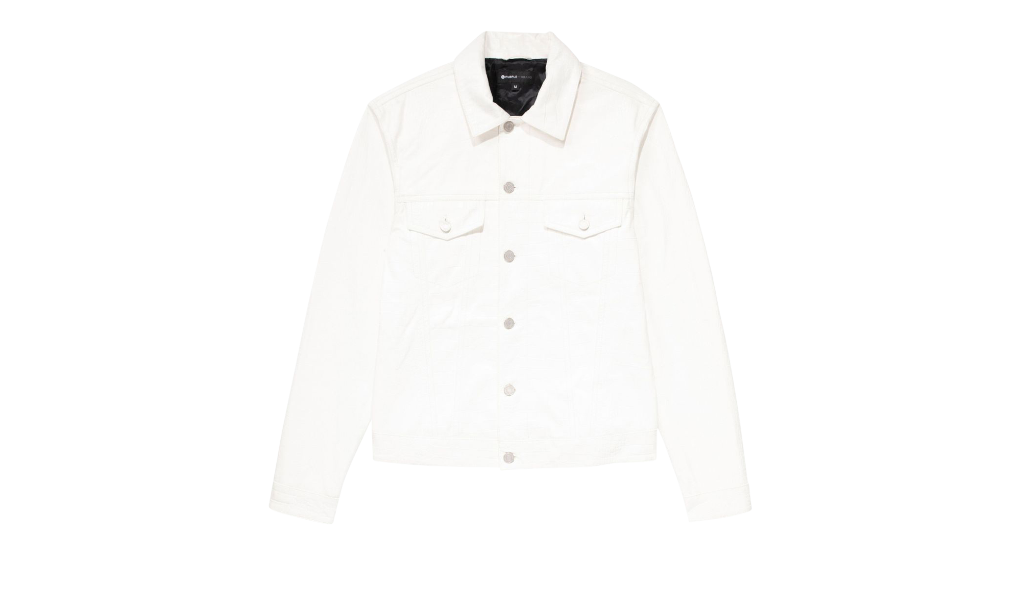 LEATHER TRUCKER JACKET "White" P028 LCTW223