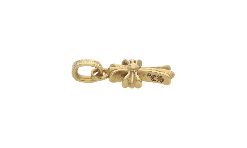 Baby Fat Cross Diamond Pave Pendant "Gold" CHRM0527