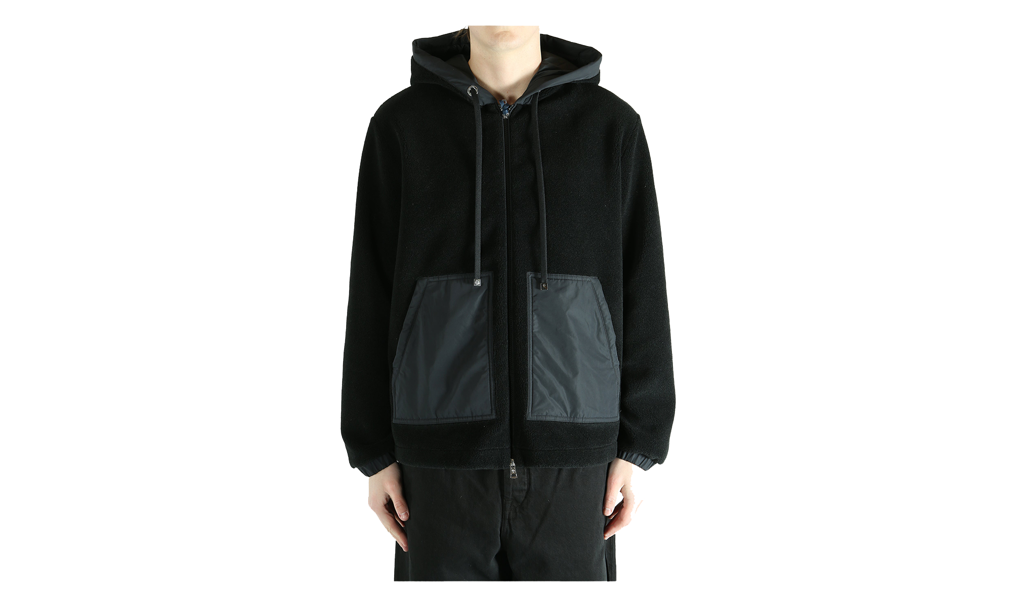 Zip Up Cardigan "Black" MON55
