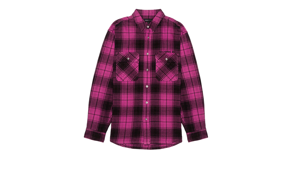 PLAID FLANNEL LS SHIRT "Pink" P331 FPNP124