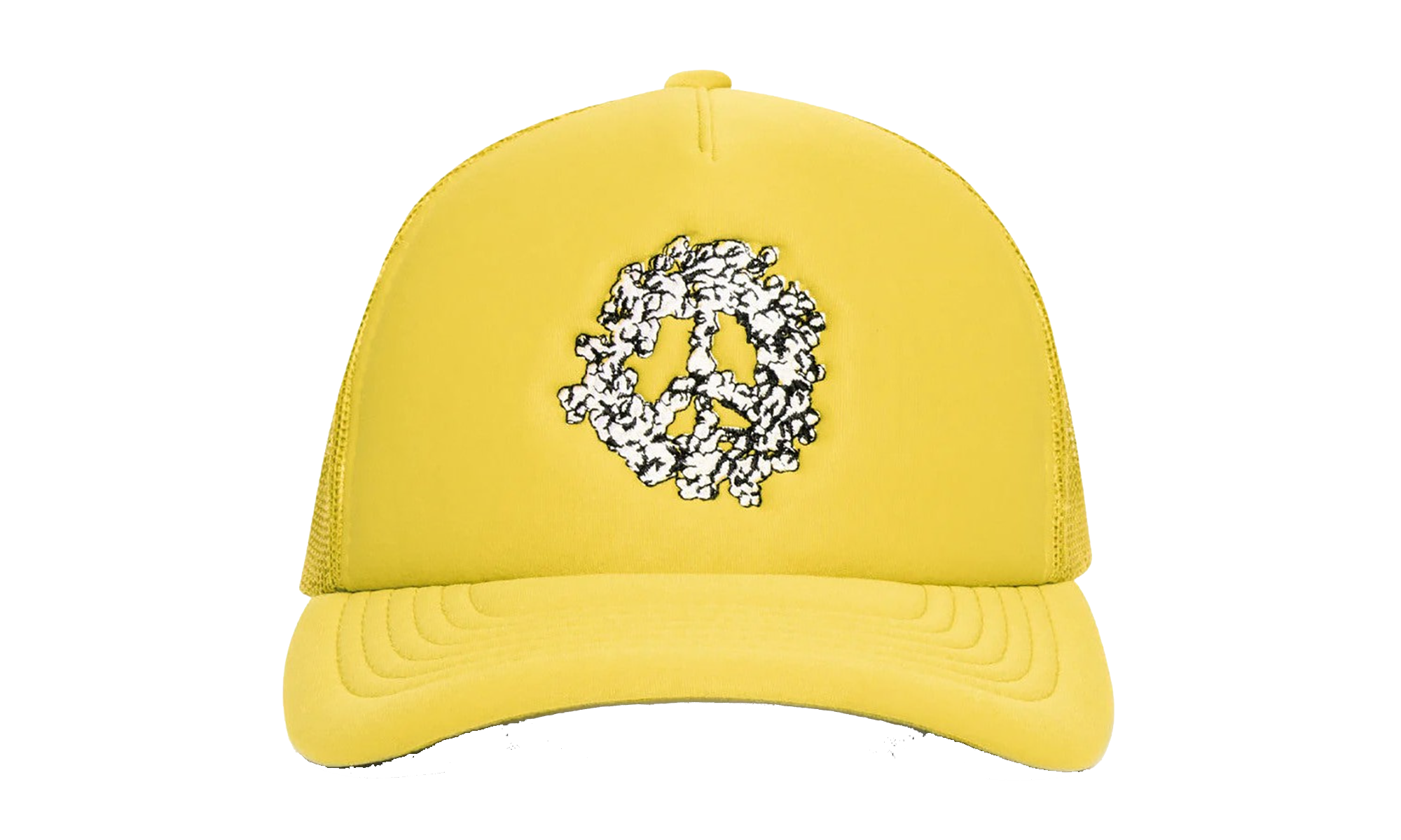 Cotton Peace Wreath Trucker Hat "Yellow" DT548