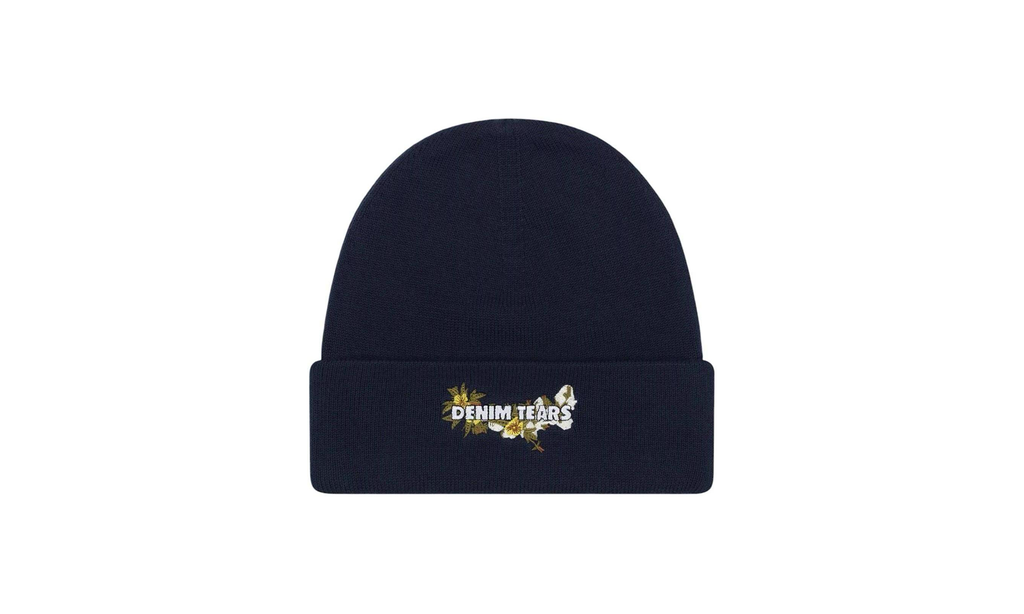 Floral Beanie "Navy" DT266