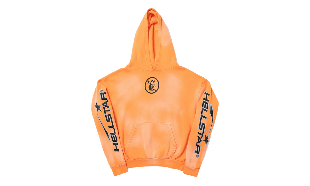 Fire Hoodie with Flare Bottom Sweatpants (Full Set) "Orange" HSR133