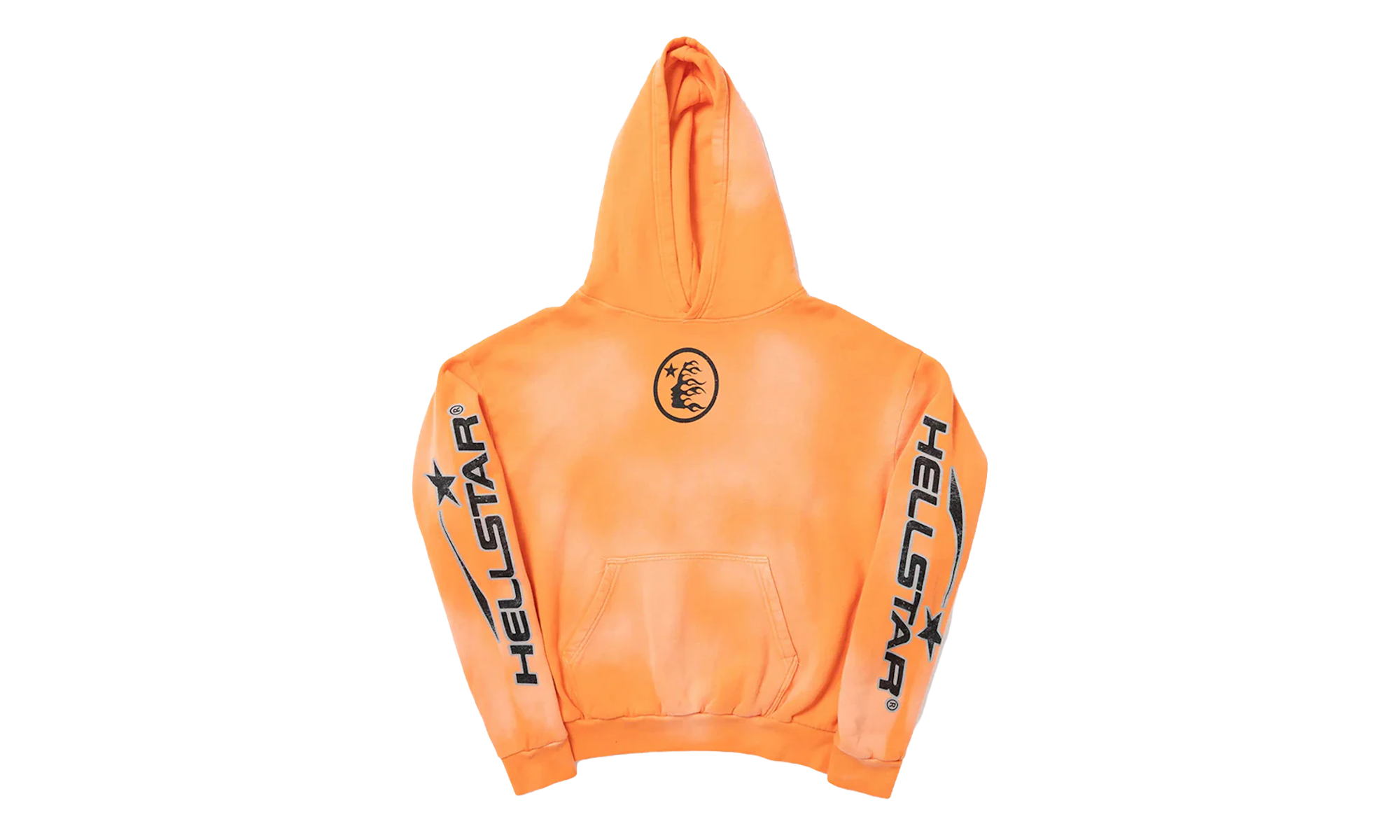 Fire Hoodie with Flare Bottom Sweatpants (Full Set) "Orange" HSR133