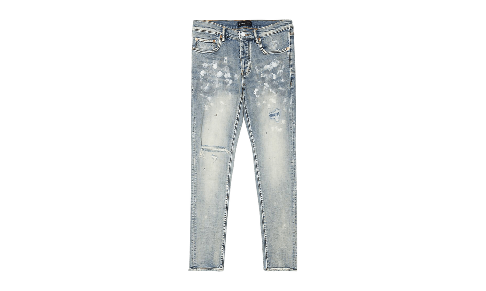 Slim Fit Jeans "LIGHT INDIGO PAINT BLOWOUT" P001 LIA