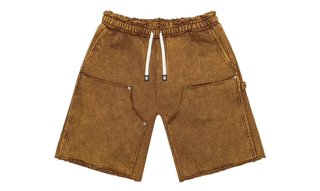 Carpenter Distressed Shorts "Muddy Brown Wash" GS194