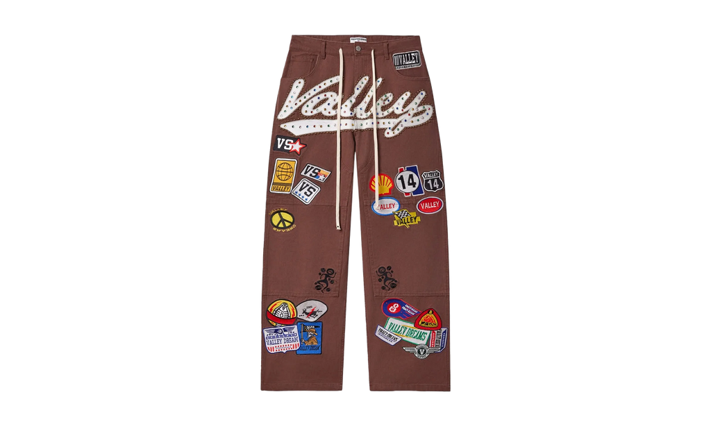 DIV Jeweled Patch Valley Denim Carpenter Pants "Brown" 8O9YM2JL
