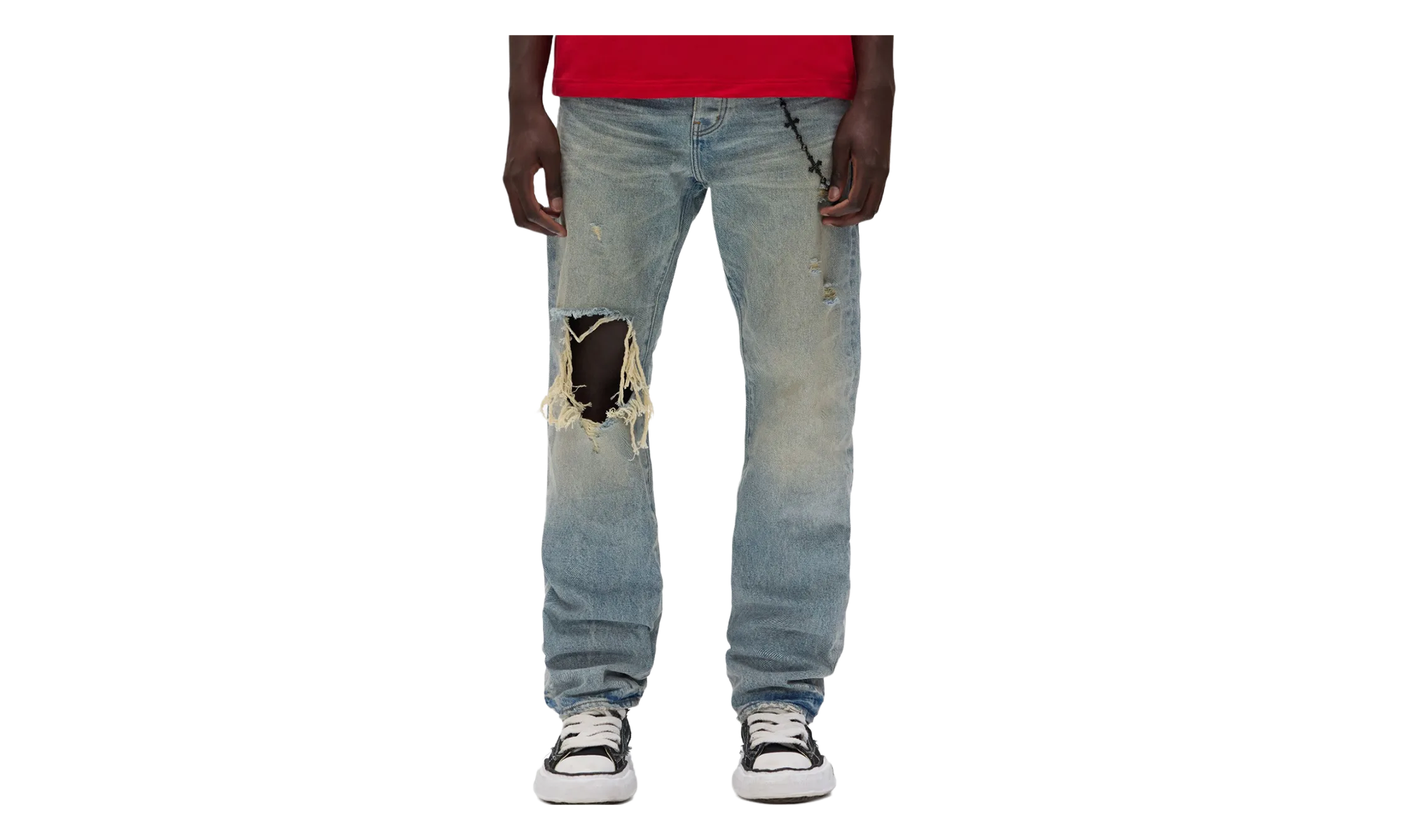 Knee Blowout Dirty Jeans "Light Indigo" P011 KNEB325