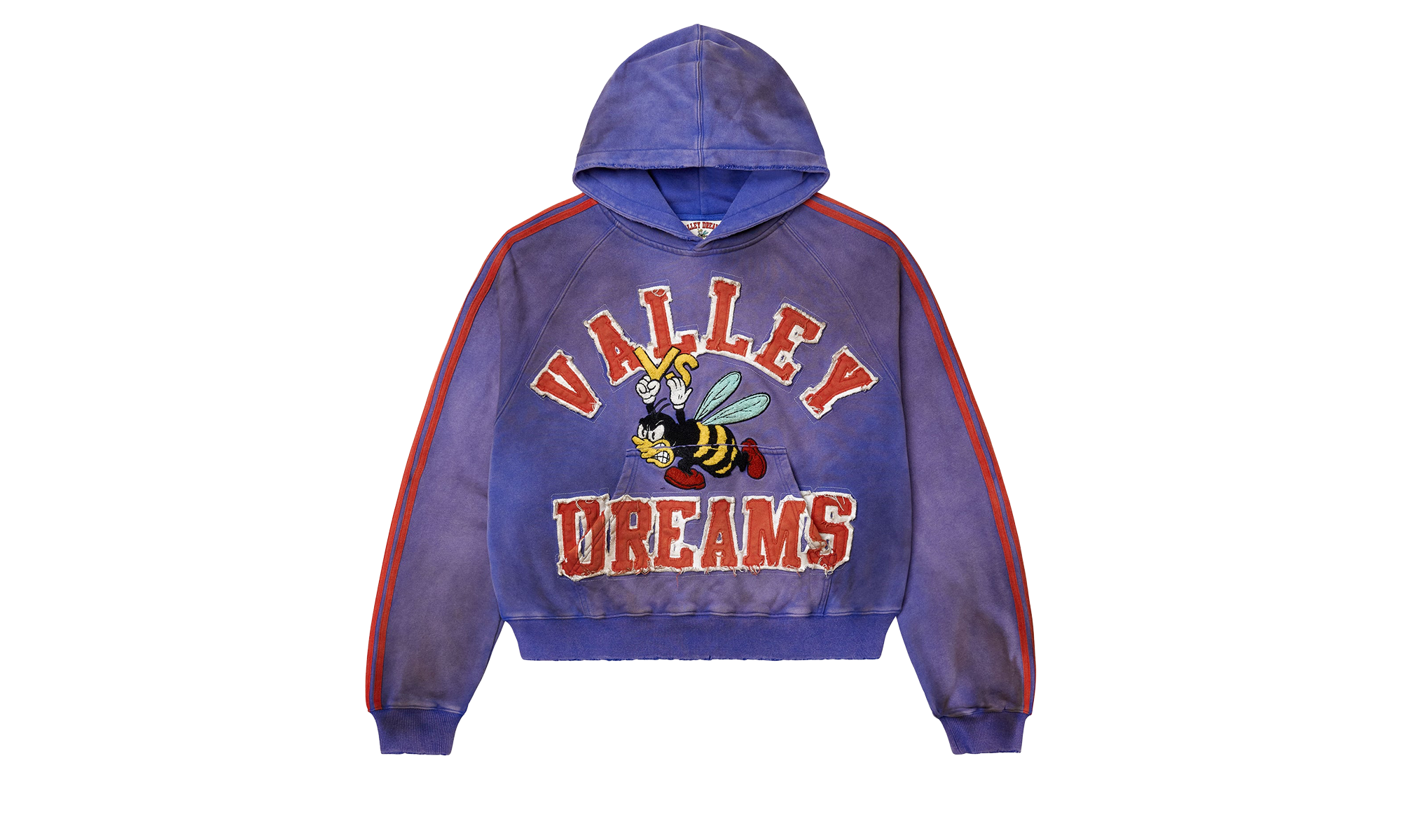 Twisted 6 Stripe Bee Hoodie "Blue / Red" ZJD5BSW7