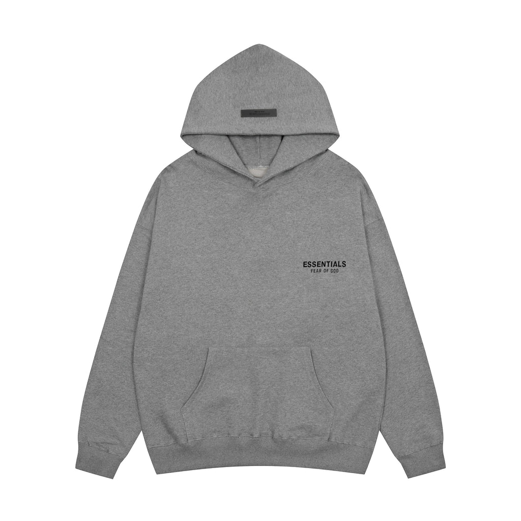 Fear of God Essentials 8803 Fear Of for Men SS22ESSENTIALSFlockedHigh-StreetHoodie 黑色 深灰 浅灰S XL 批105