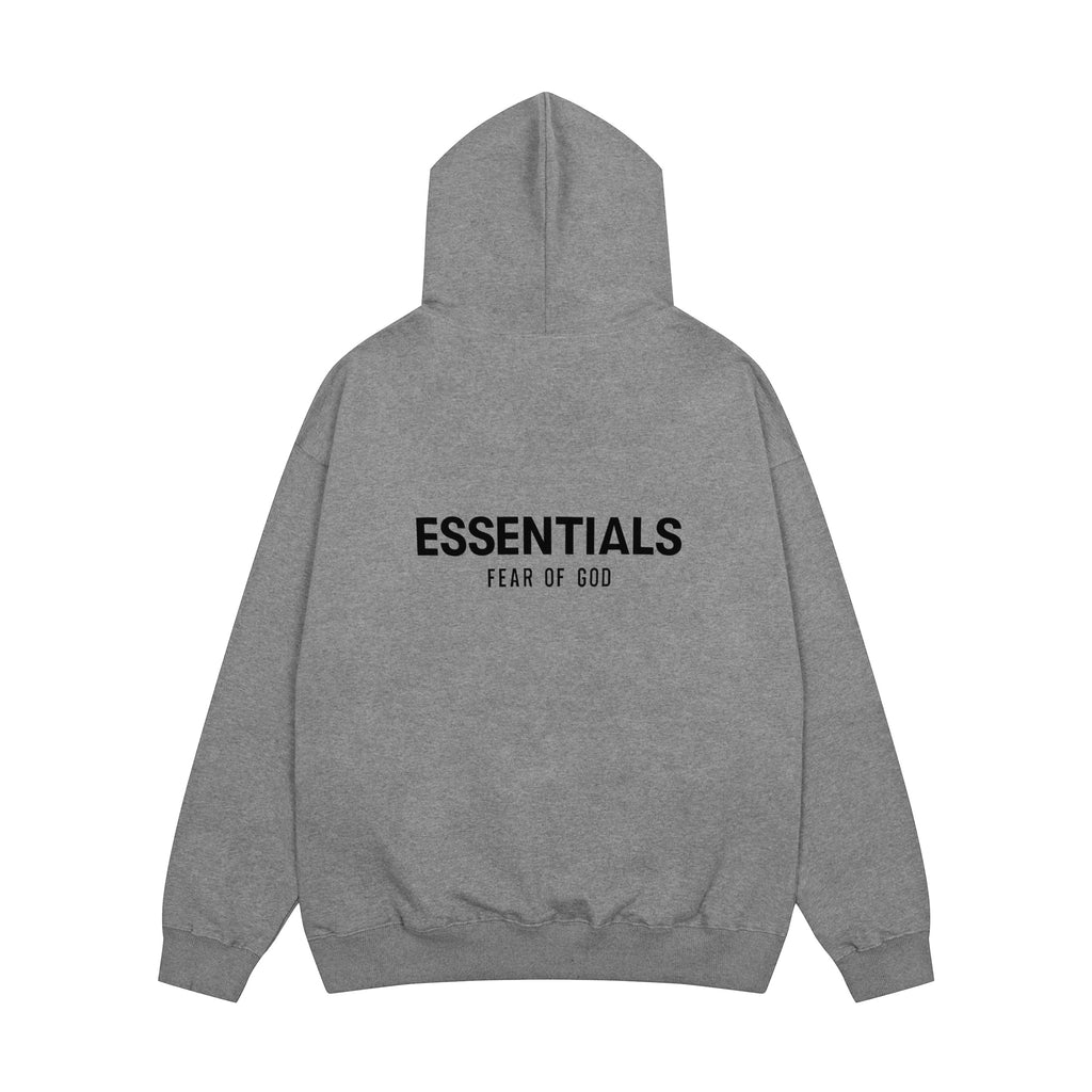 Fear of God Essentials 8803 Fear Of for Men SS22ESSENTIALSFlockedHigh-StreetHoodie 黑色 深灰 浅灰S XL 批105