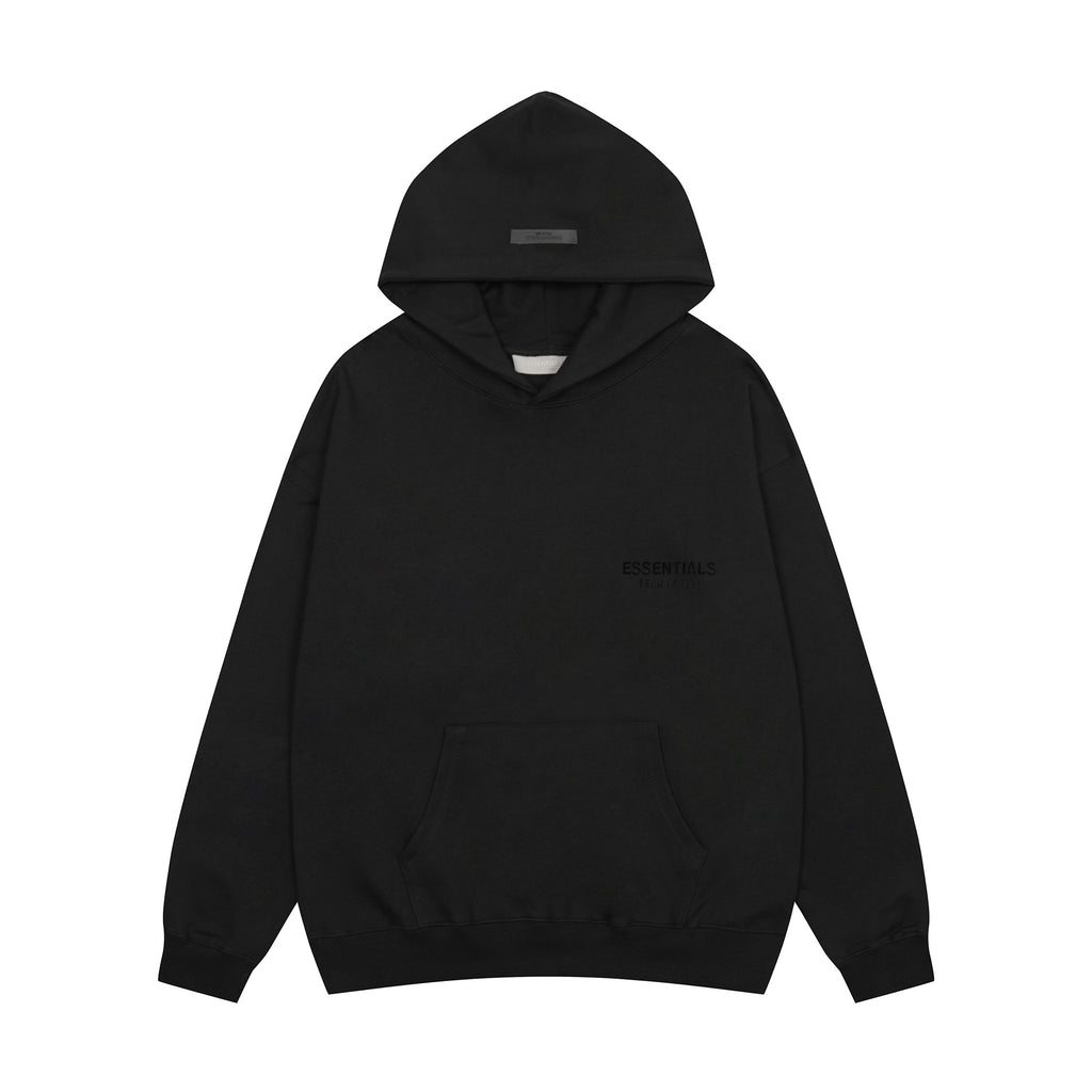Fear of God Essentials 8803 Fear Of for Men SS22ESSENTIALSFlockedHigh-StreetHoodie 黑色 深灰 浅灰S XL 批105