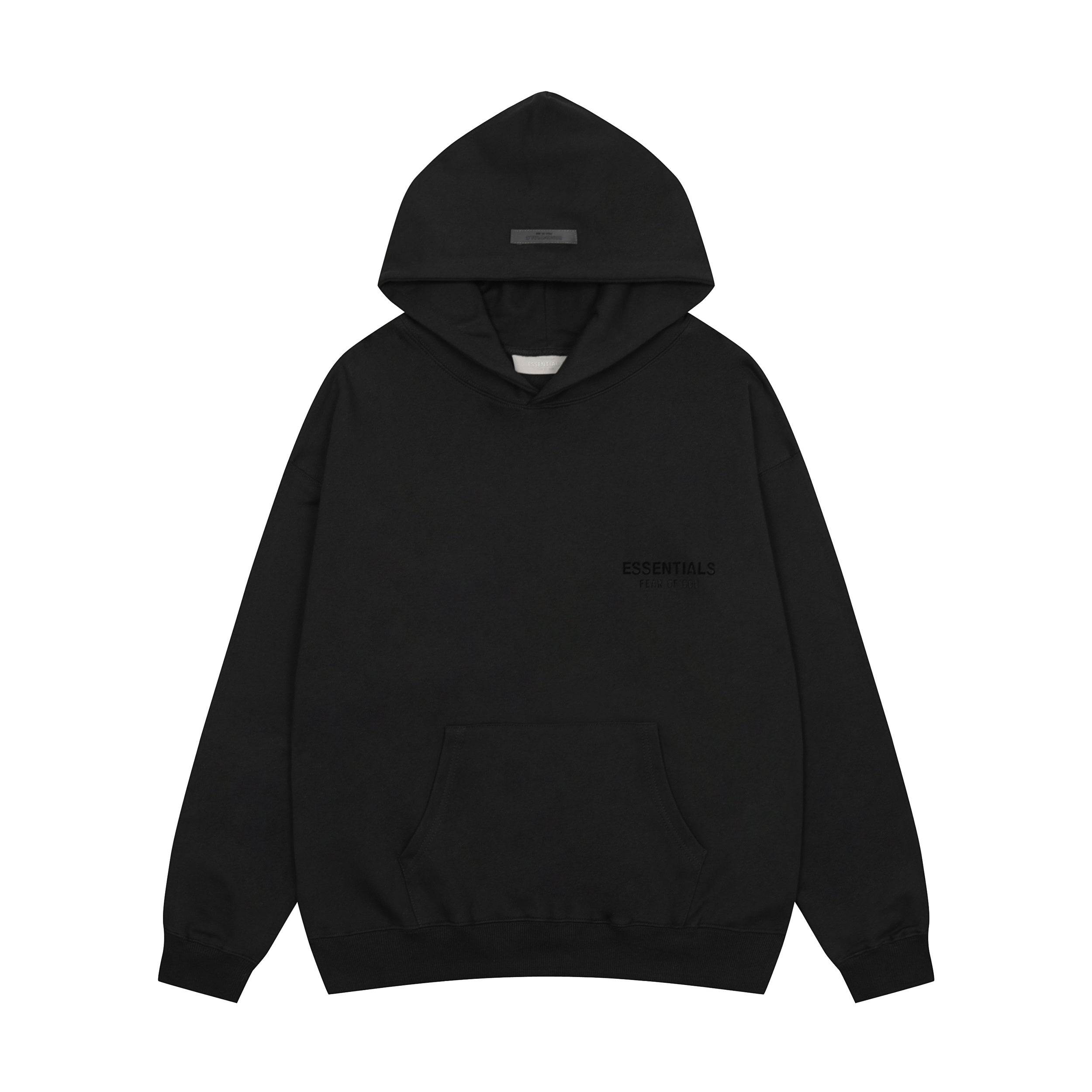 Fear of God Essentials 8803 Fear Of for Men SS22ESSENTIALSFlockedHigh-StreetHoodie 黑色 深灰 浅灰S XL 批105