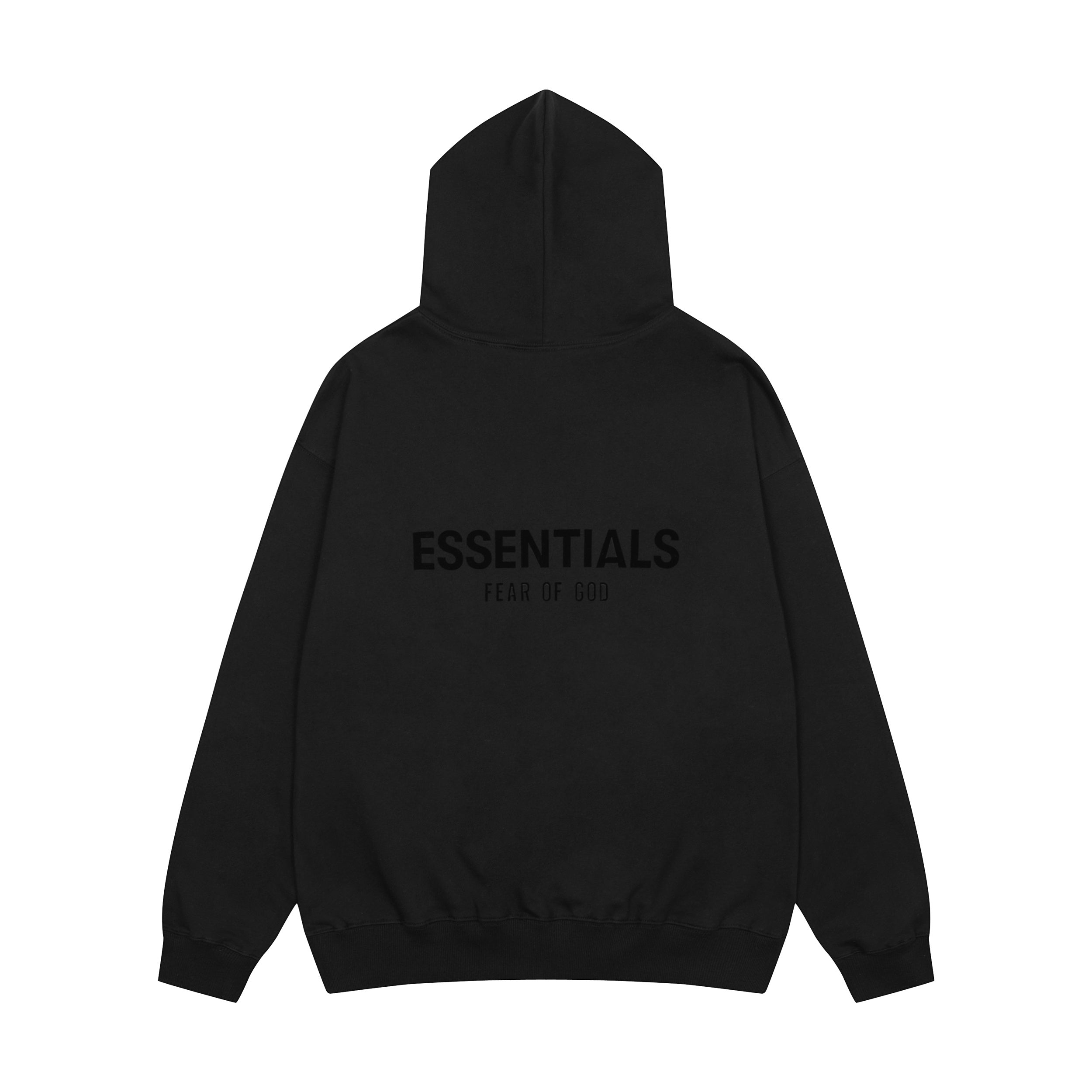 Fear of God Essentials 8803 Fear Of for Men SS22ESSENTIALSFlockedHigh-StreetHoodie 黑色 深灰 浅灰S XL 批105