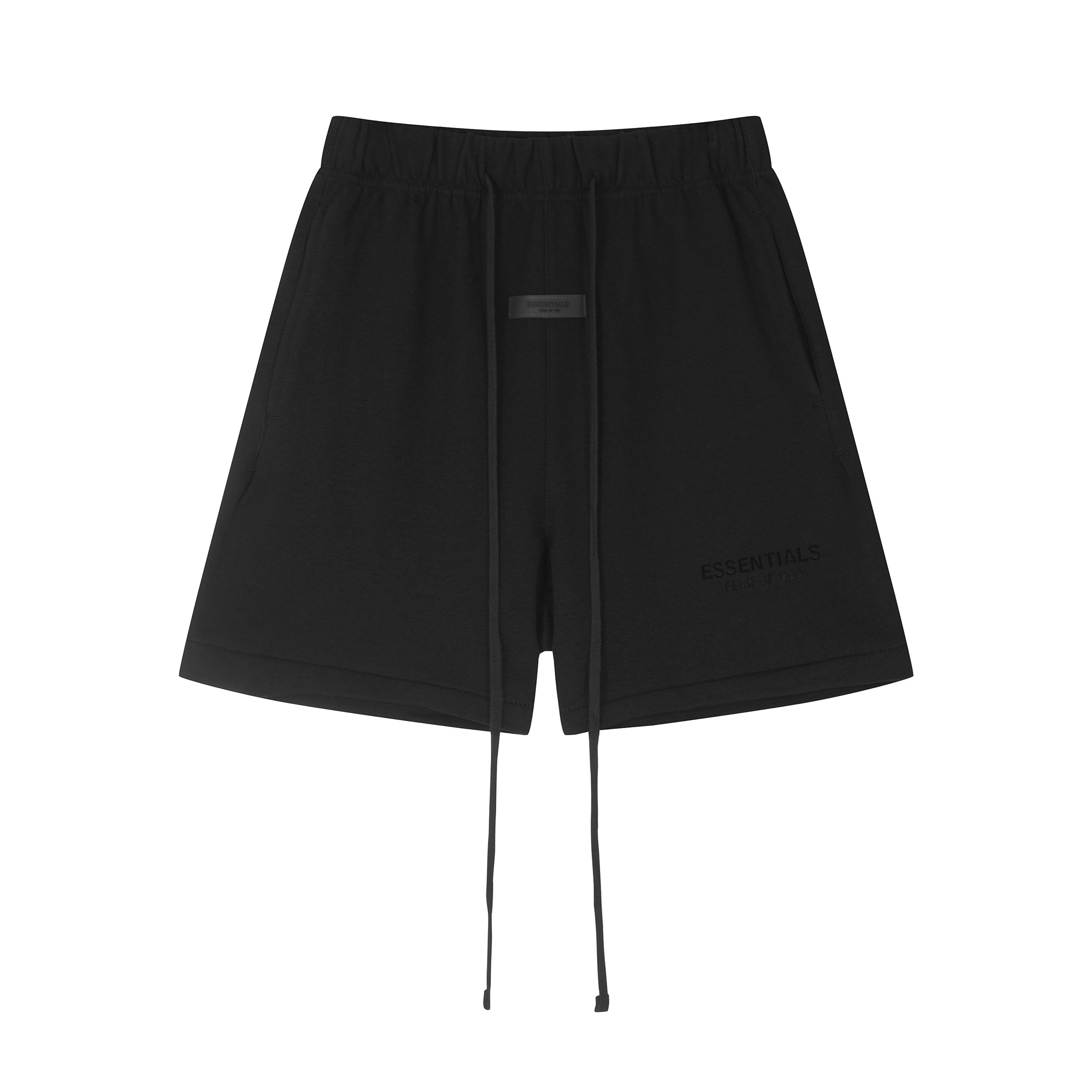 Fear of God Essentials 518 Fear Of for Men SS22ESSENTIALSFlockedDrawstringHigh-StreetShorts 黑色 深灰 浅灰S XL 批65