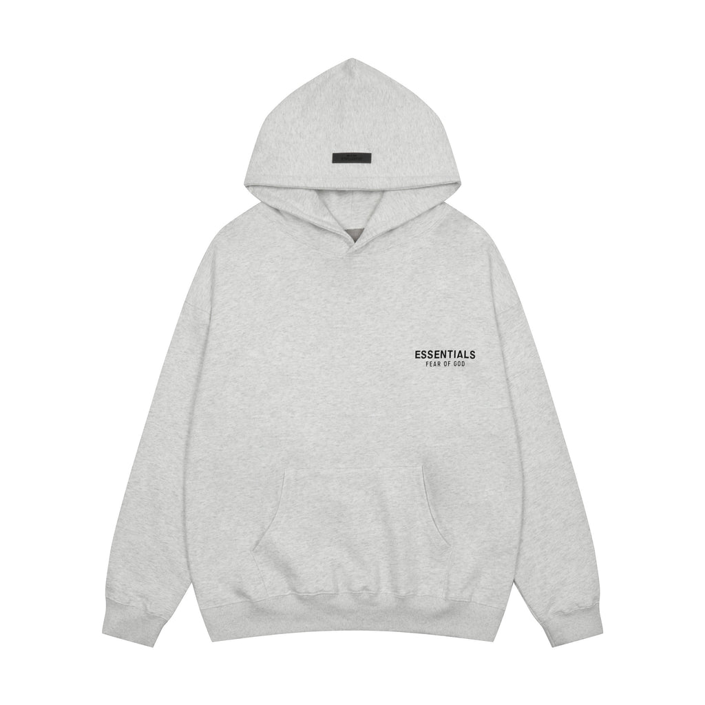 Fear of God Essentials 8803 Fear Of for Men SS22ESSENTIALSFlockedHigh-StreetHoodie 黑色 深灰 浅灰S XL 批105