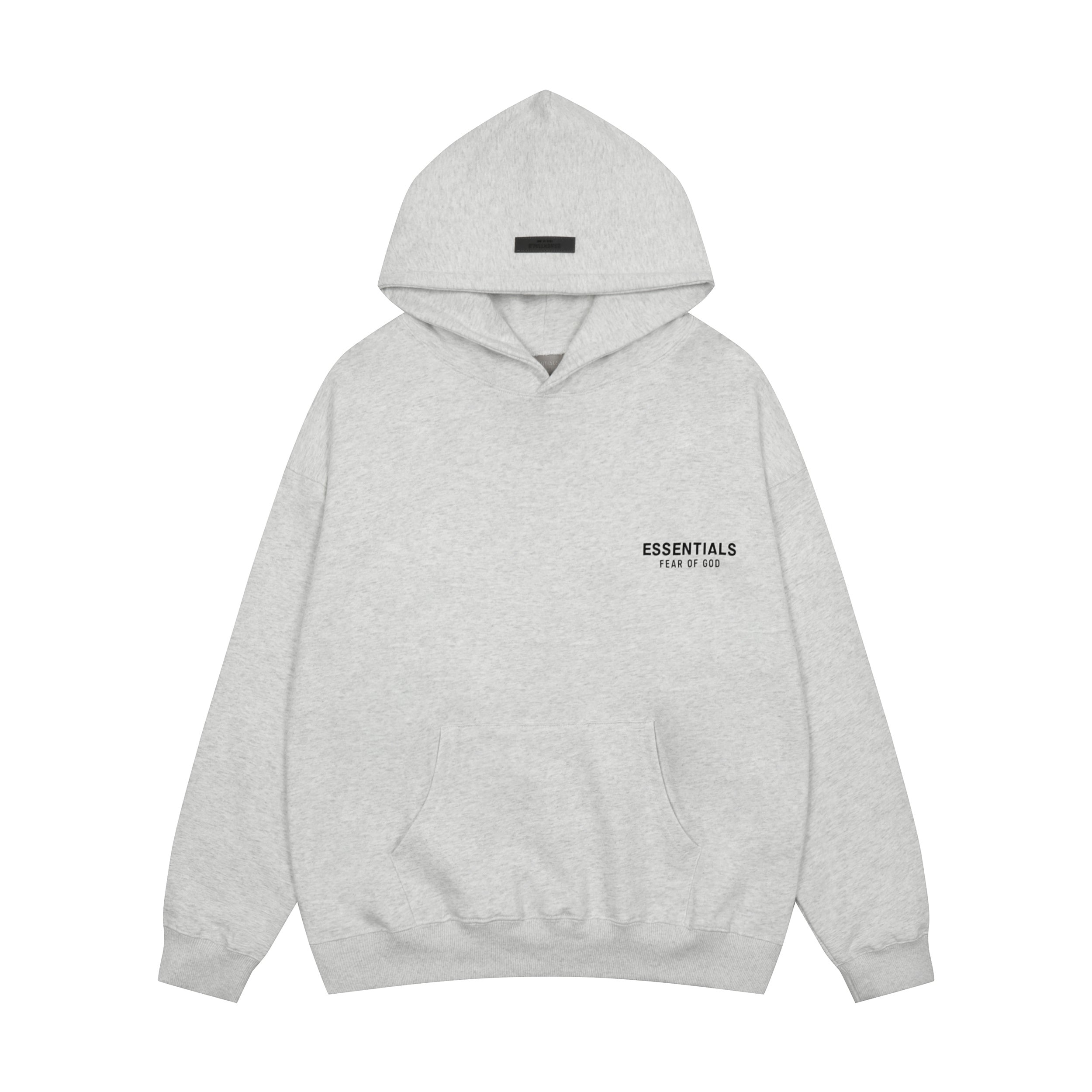 Fear of God Essentials 8803 Fear Of for Men SS22ESSENTIALSFlockedHigh-StreetHoodie 黑色 深灰 浅灰S XL 批105
