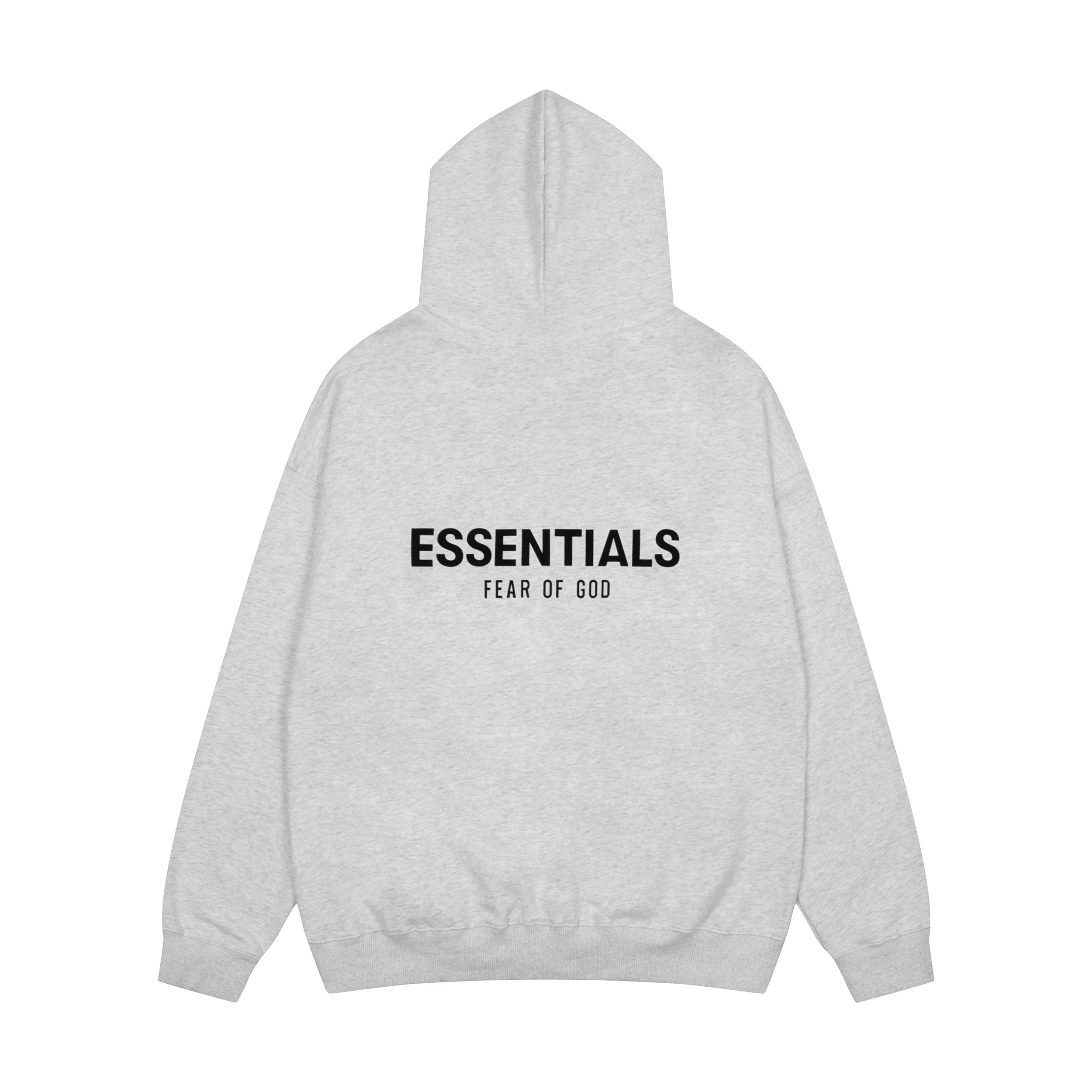 Fear of God Essentials 8803 Fear Of for Men SS22ESSENTIALSFlockedHigh-StreetHoodie 黑色 深灰 浅灰S XL 批105
