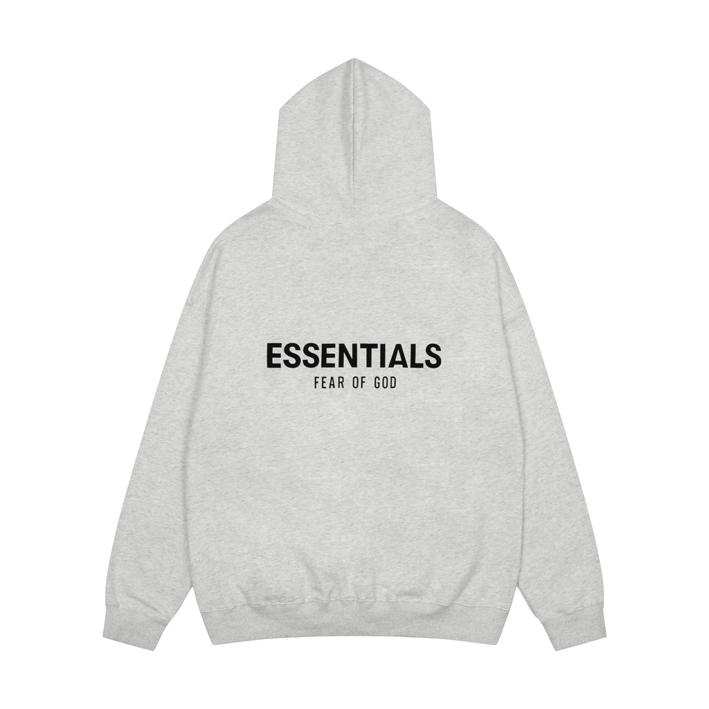 Fear of God Essentials 8803 Fear Of for Men SS22ESSENTIALSFlockedHigh-StreetHoodie 黑色 深灰 浅灰S XL 批105
