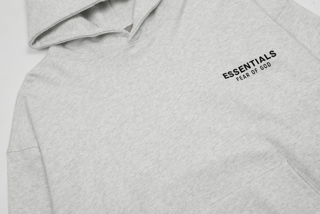 Fear of God Essentials 8803 Fear Of for Men SS22ESSENTIALSFlockedHigh-StreetHoodie 黑色 深灰 浅灰S XL 批105
