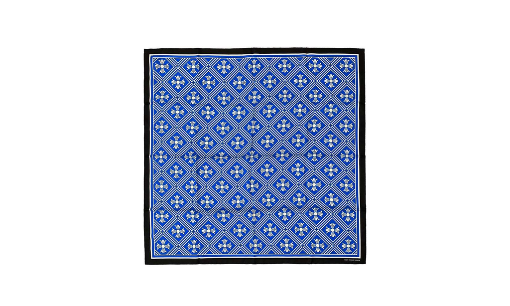 Cross Silk Scarf "Blue" CHRM0531