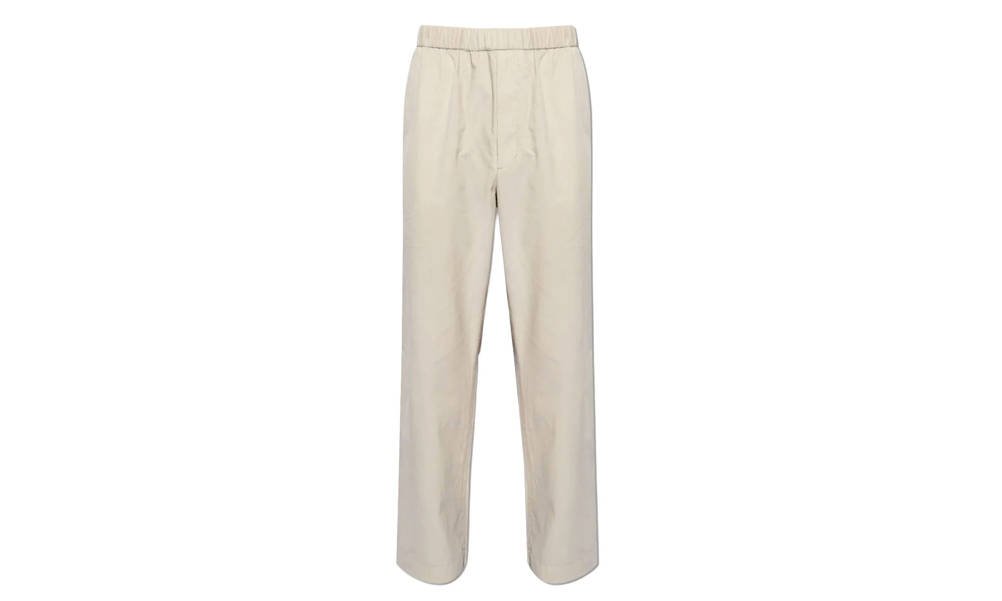 Elasticated-Waist Corduroy Trousers "White" MON05