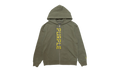 French Terry Stencil Logo Zip Hoodie "Military" P411 FMSZ222