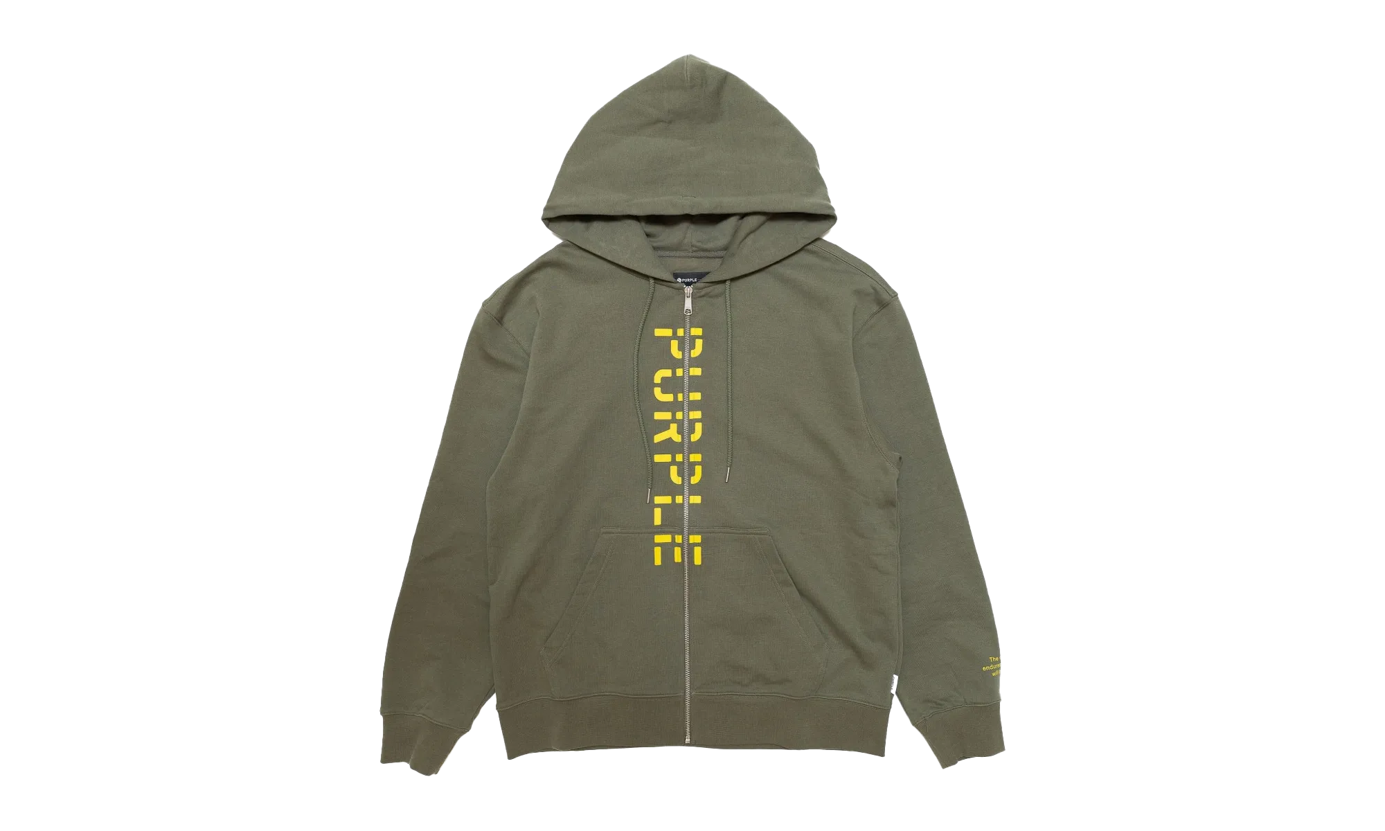 French Terry Stencil Logo Zip Hoodie "Military" P411 FMSZ222