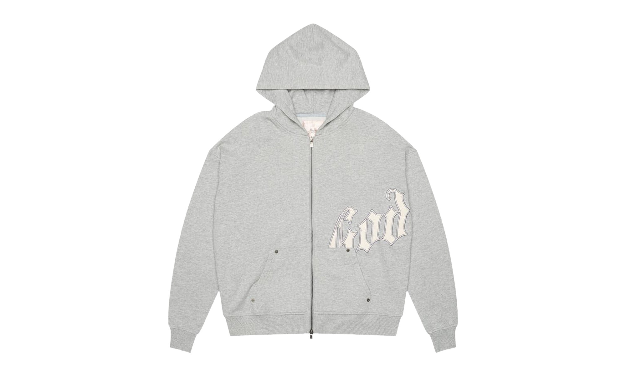 OG Logo Hoodie V2 "Grey / Silver Satin" KNKR1FEH