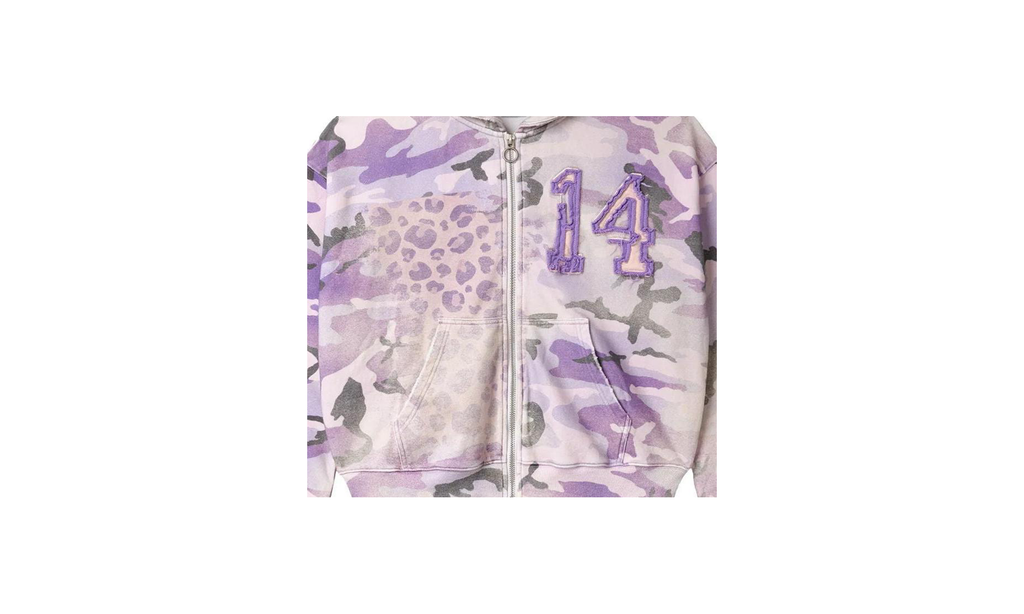 Purple Wayne Zip Up Hoodie "White" 10066082