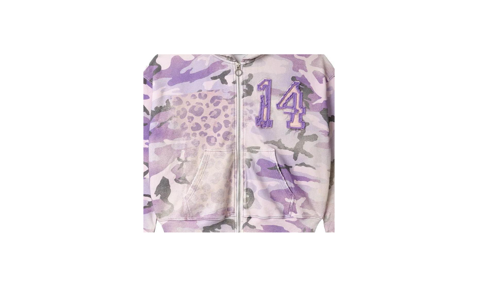 Purple Wayne Zip Up Hoodie "White" 10066082