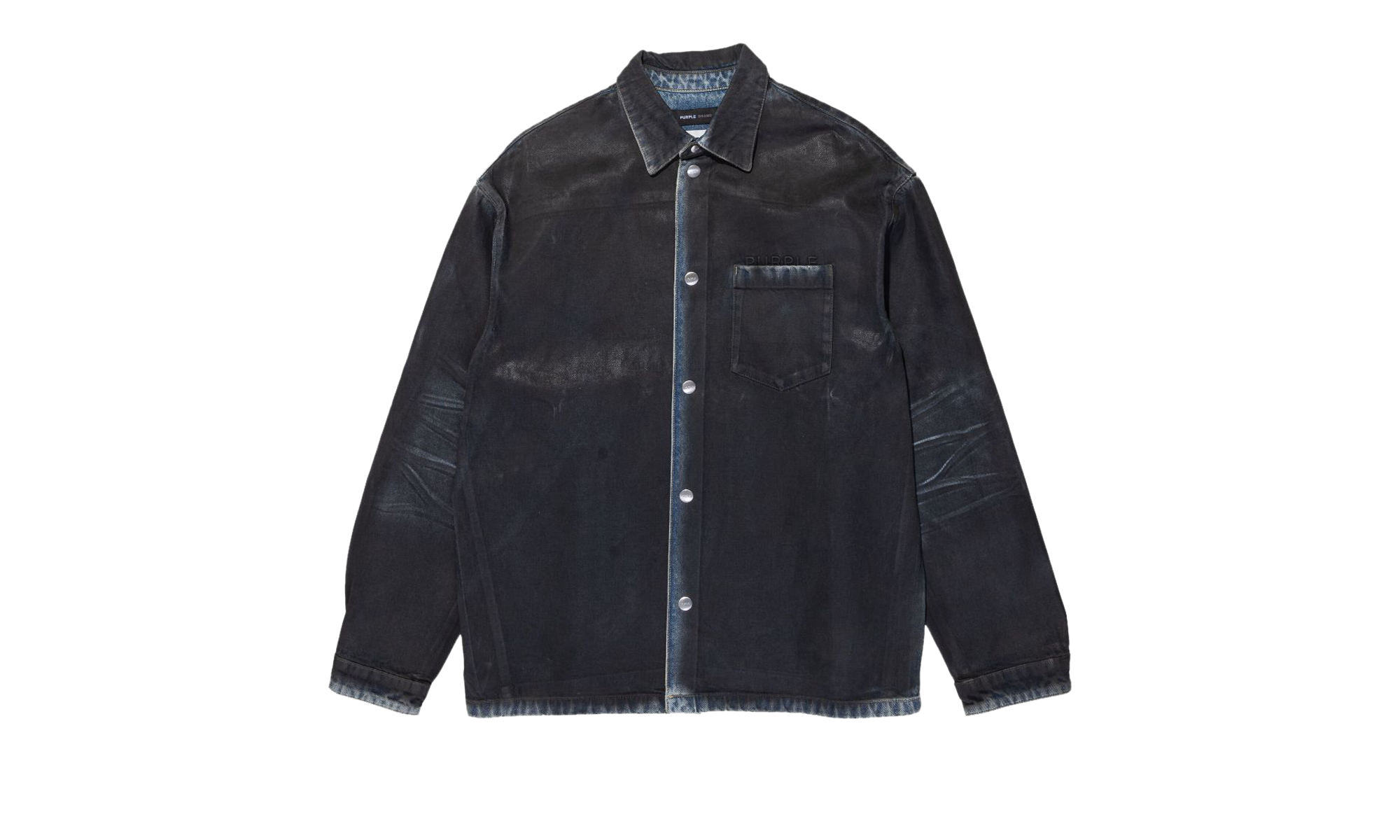 COATED SHIRT JACKET "Black" P034 CSJB423